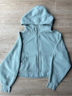 lululemon scuba oversized full zip hoodie - silver blue / xs/s